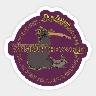 I Ran Around Middle Earth...erm...New Zealand Sticker